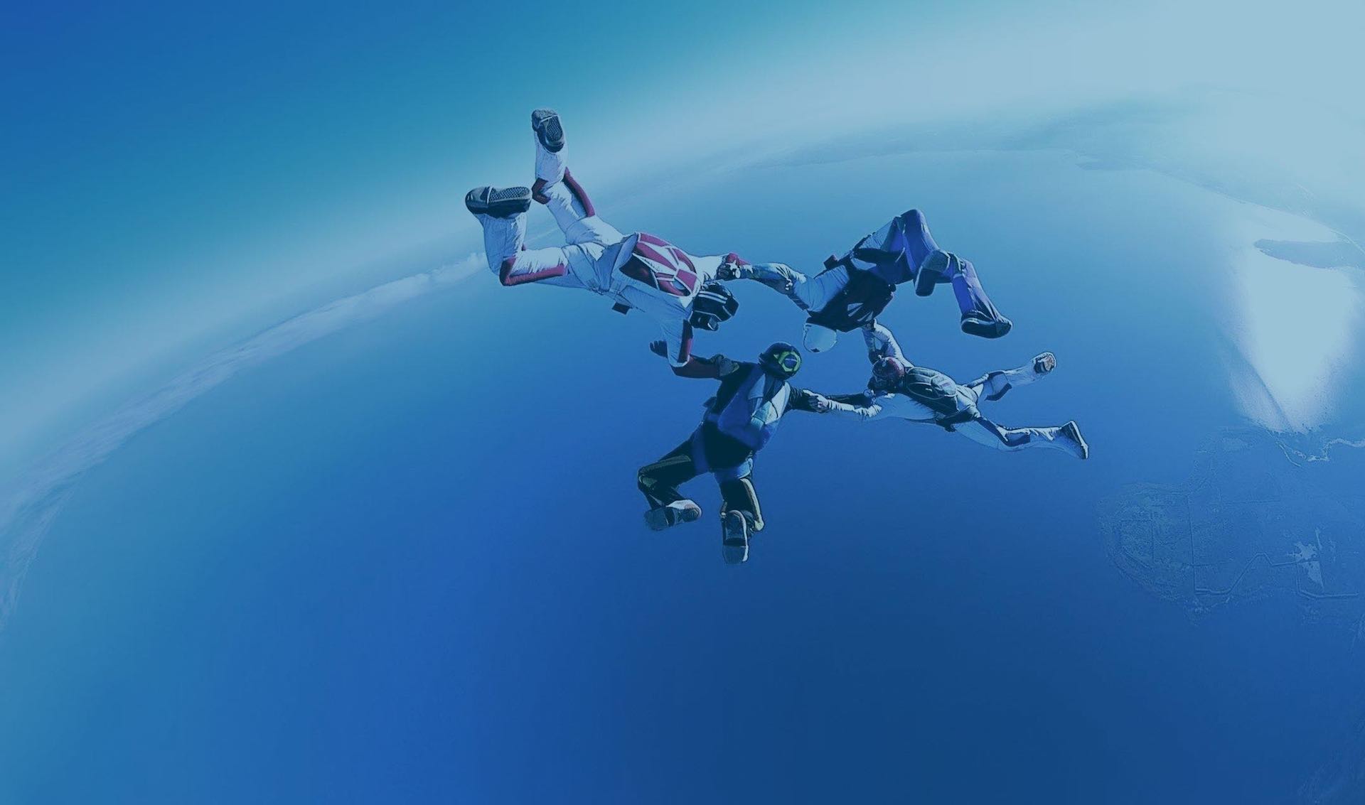 Upside down parachutist